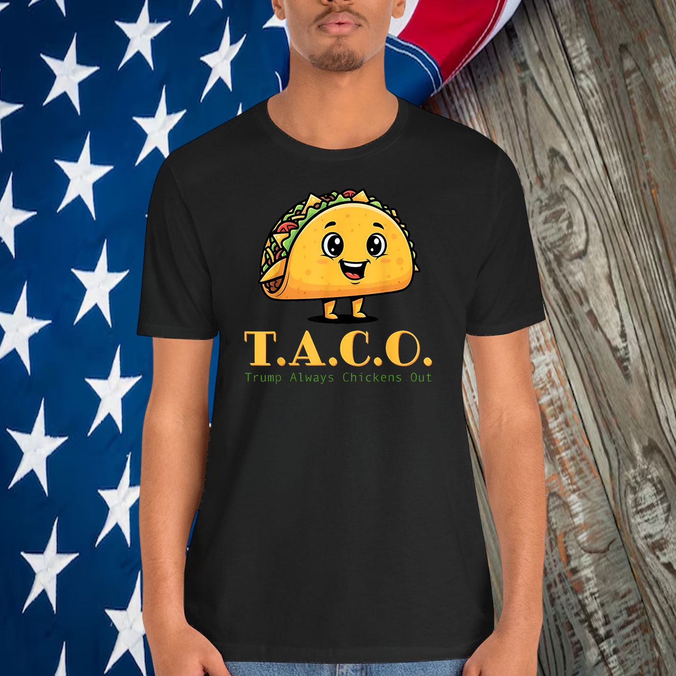 Funny Taco Trump Always Chickens Out 2025 Shirt