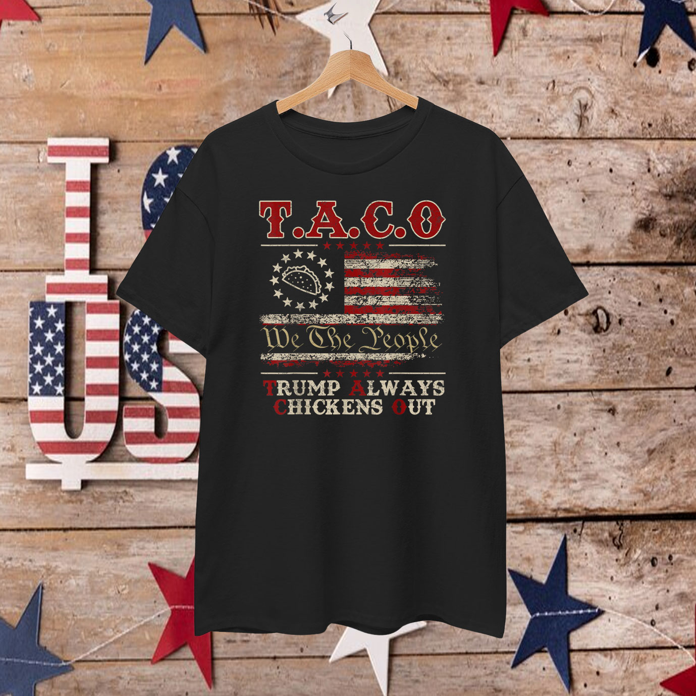 Funny Taco Trump Always Chickens Out Unisex Shirt