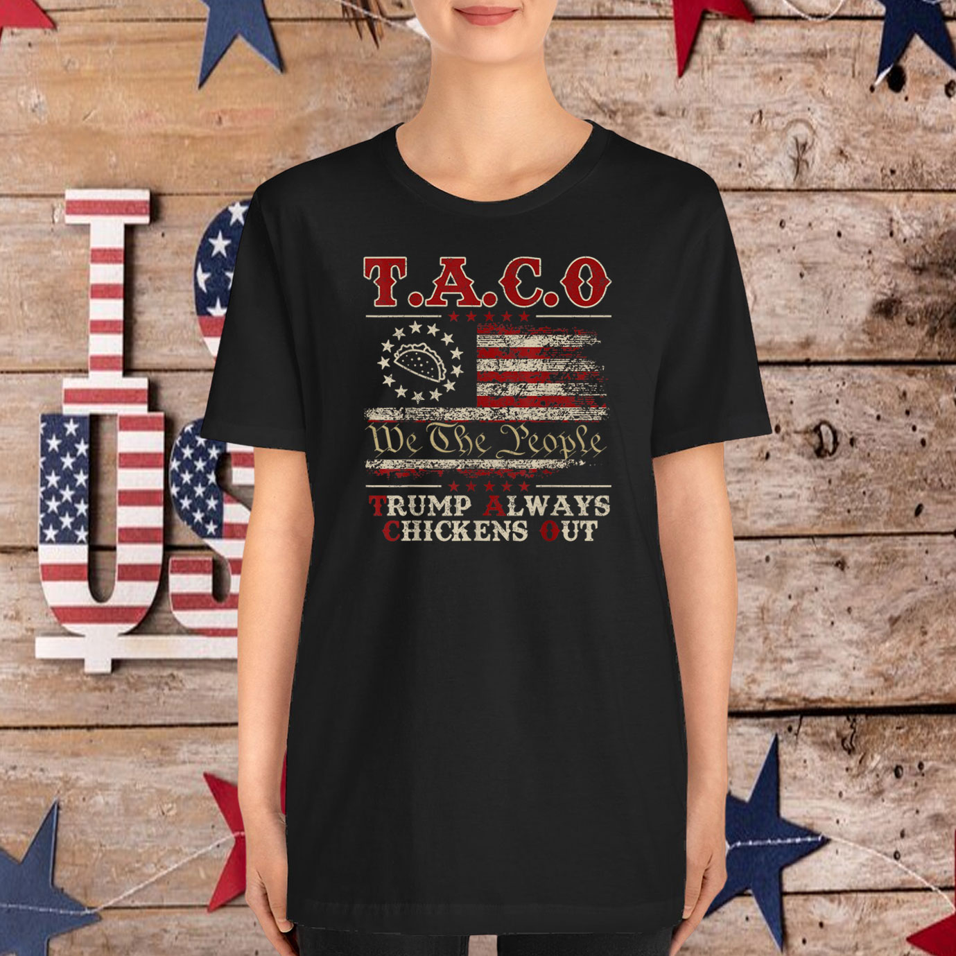 Funny Taco Trump Always Chickens Out Unisex Shirt