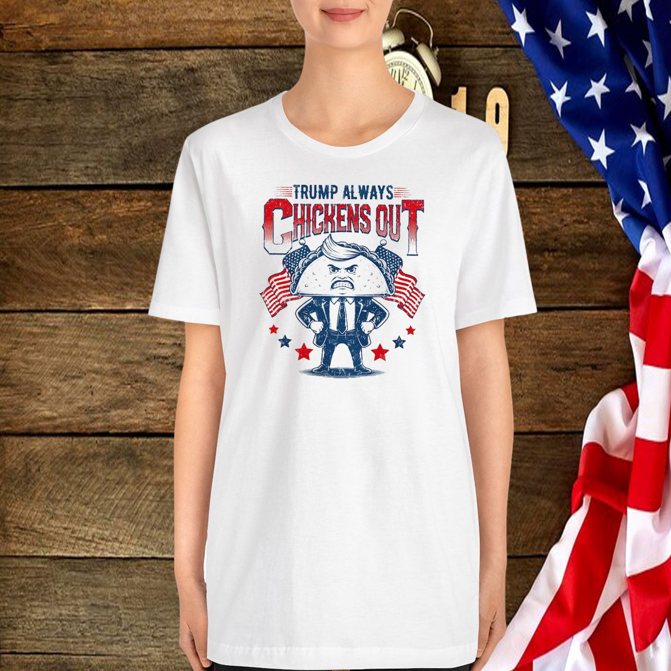 Funny Trump Always Chickens Out Shirt