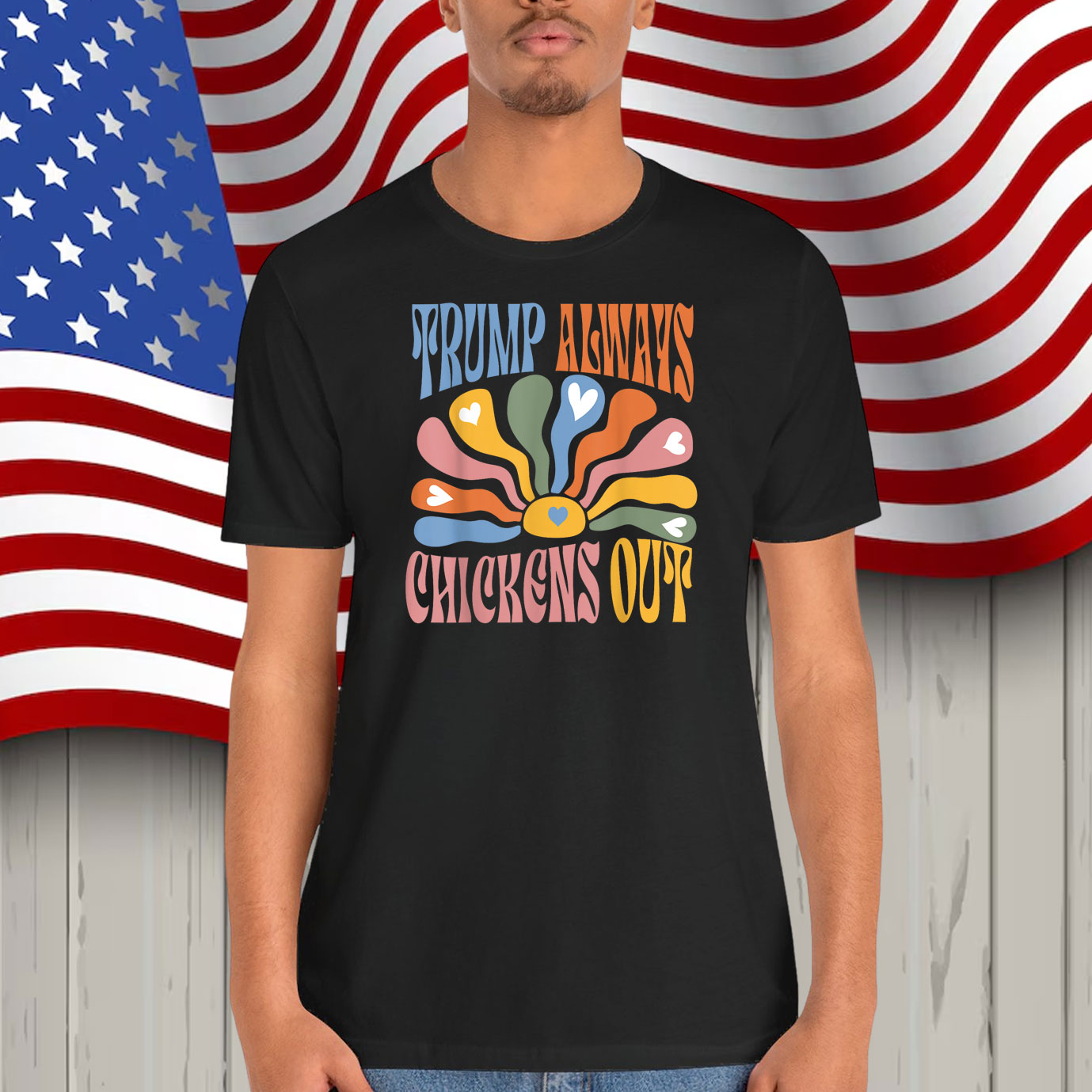 Funny Trump Always Chickens Out TACO Trump Chicken T-Shirts