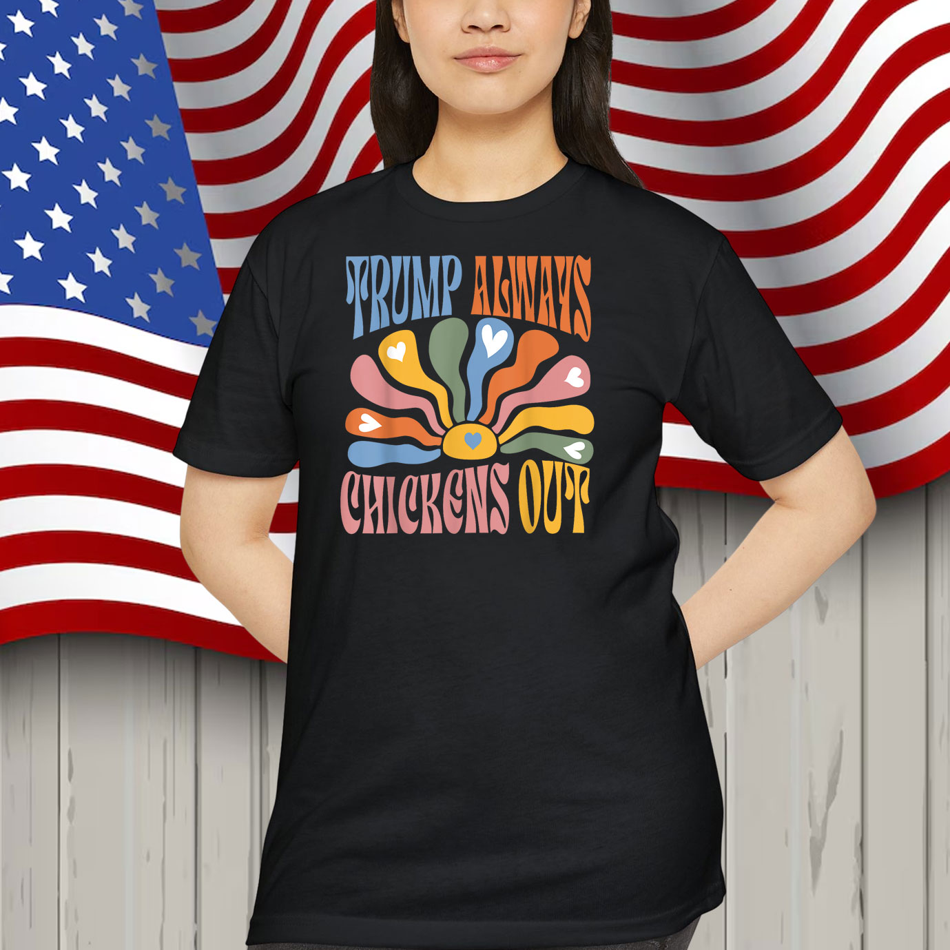Funny Trump Always Chickens Out TACO Trump Chicken T-Shirts