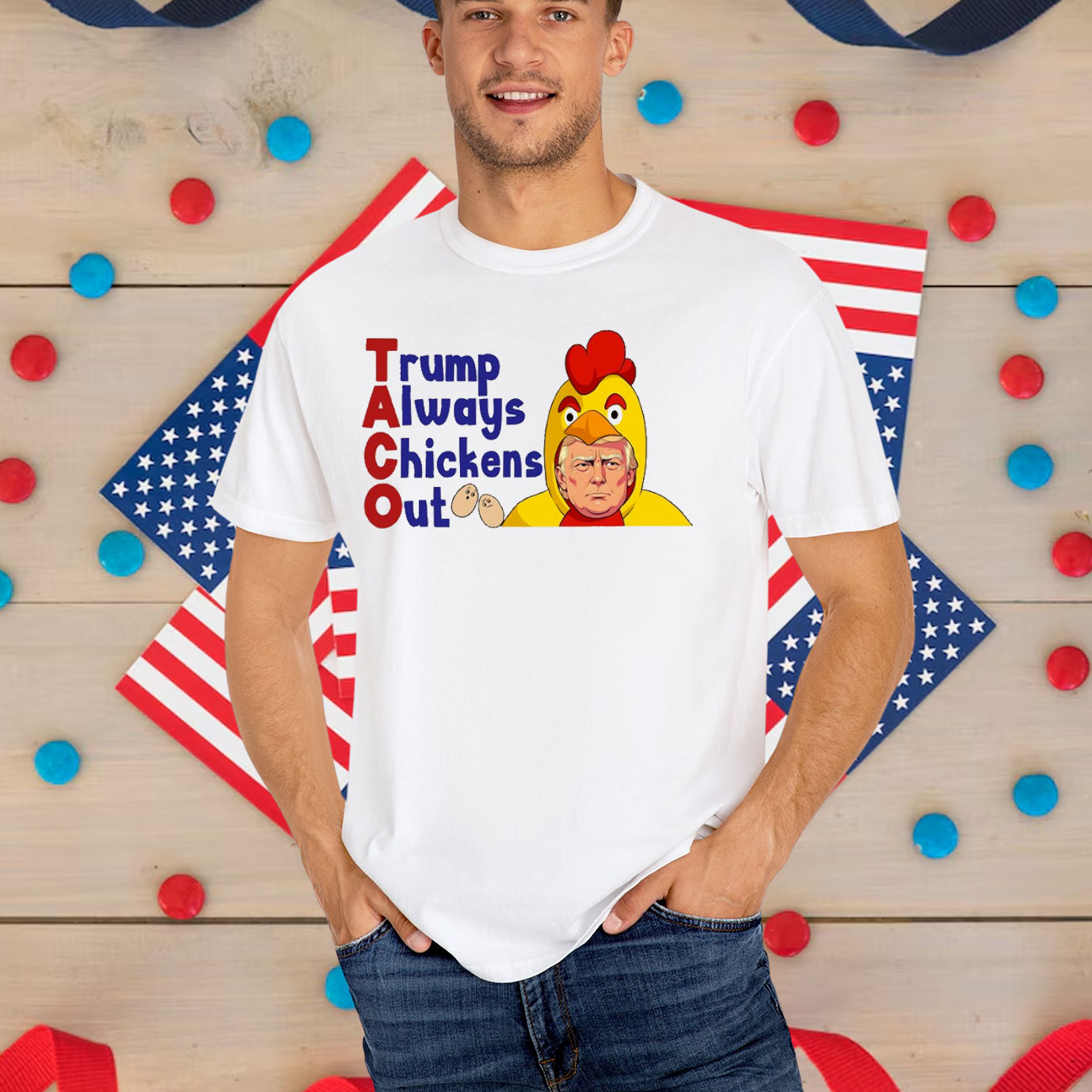 Funny Trump Always Chickens Out Unisex Shirt