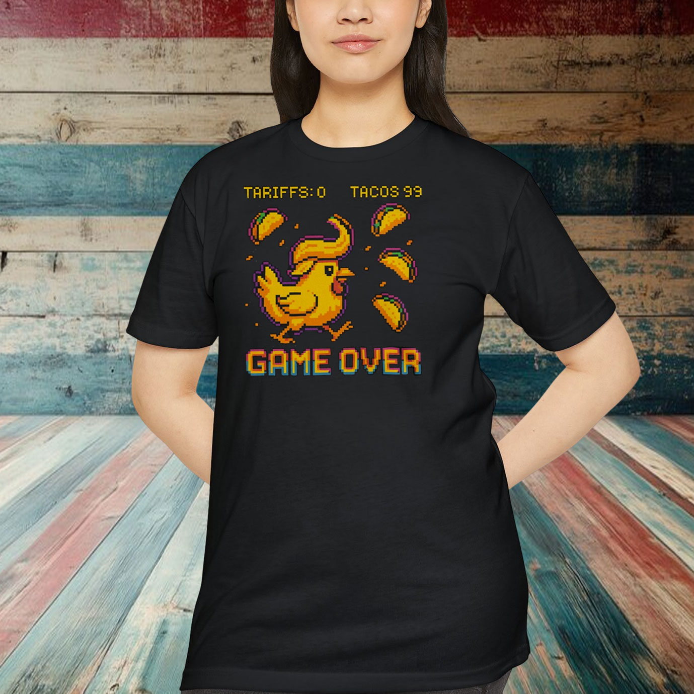 Game Over Trump Chicken Taco Shirt