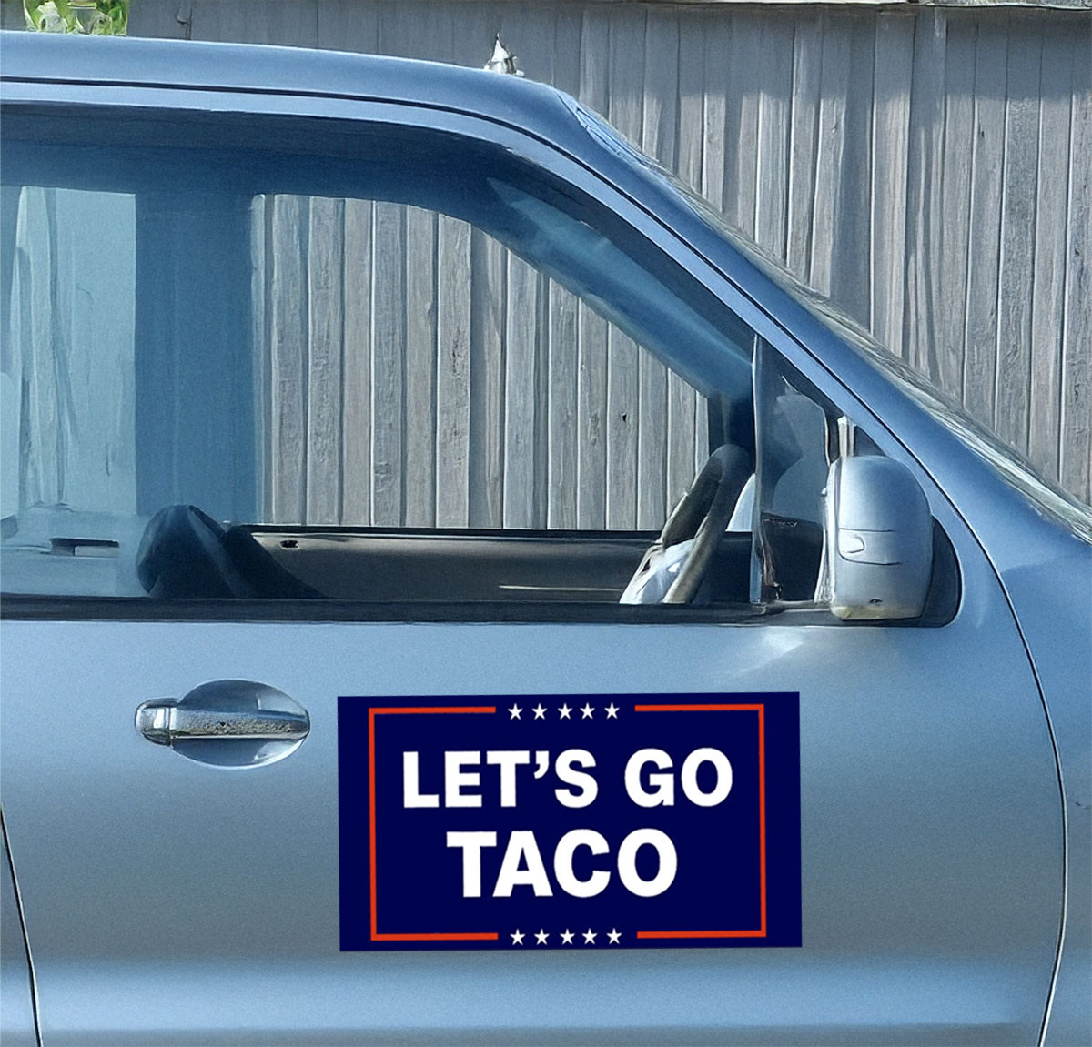 Let’s Go Taco Sticker Trump Always Chickens Out