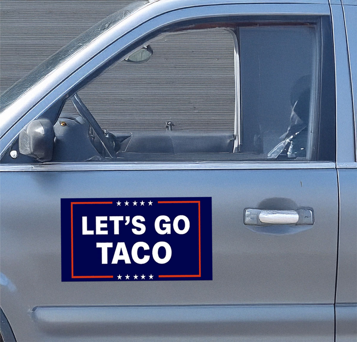 Let’s Go Taco Sticker Trump Always Chickens Out