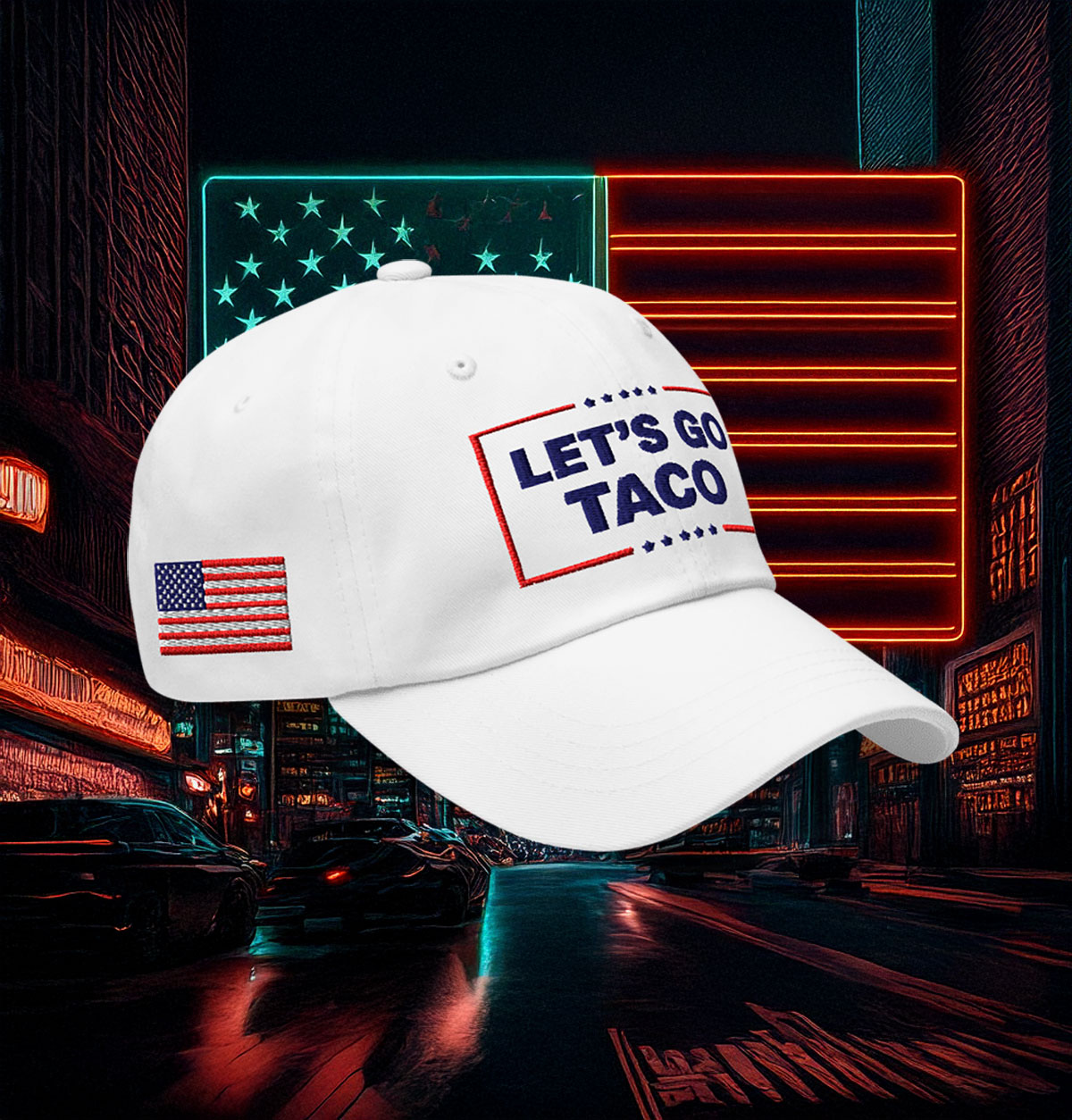 Let’s Go Taco Trump Baseball Cap