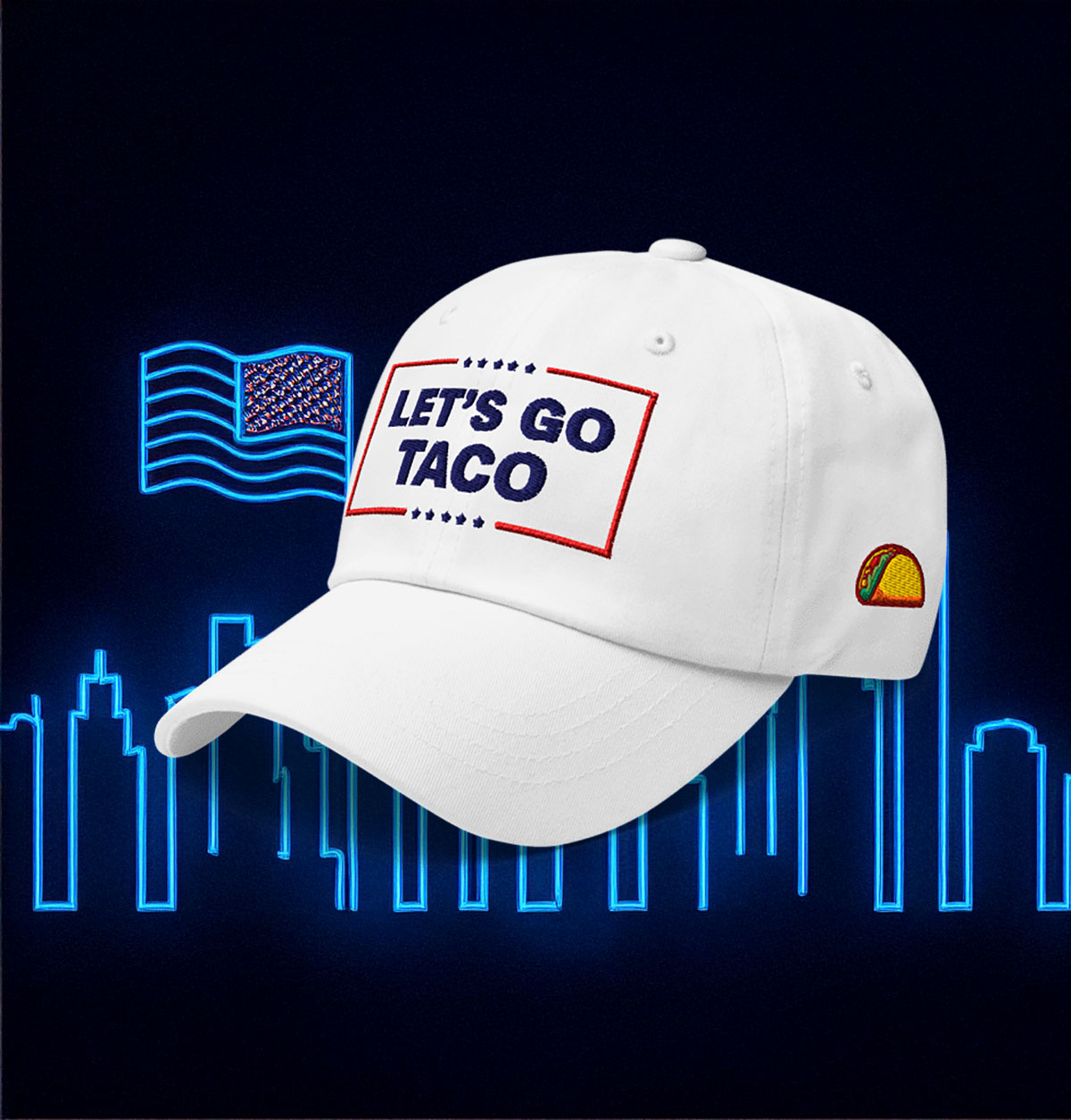 Let’s Go Taco Trump Baseball Cap