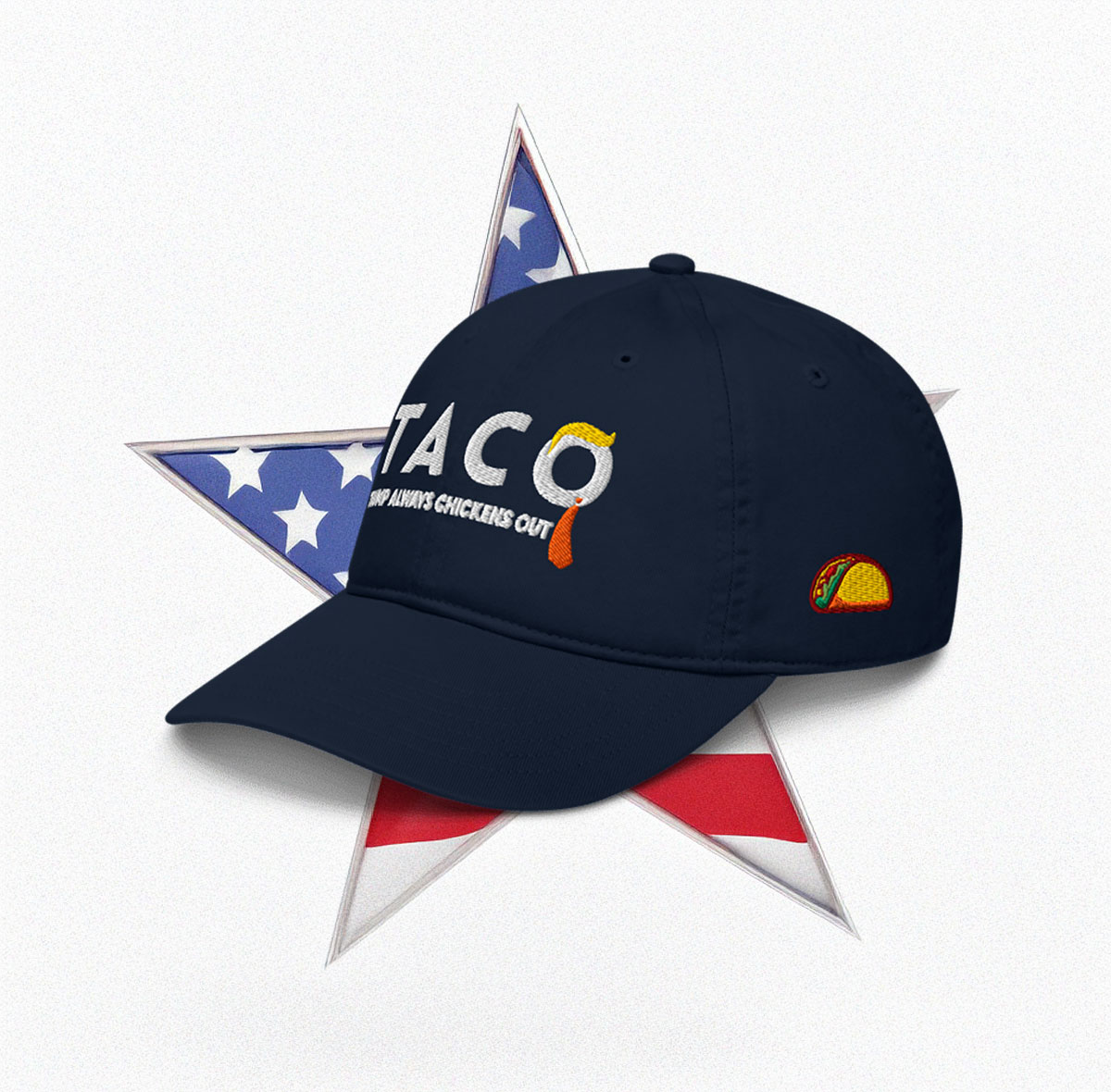 TACO Trump Always Chickens Out Baseball Cap