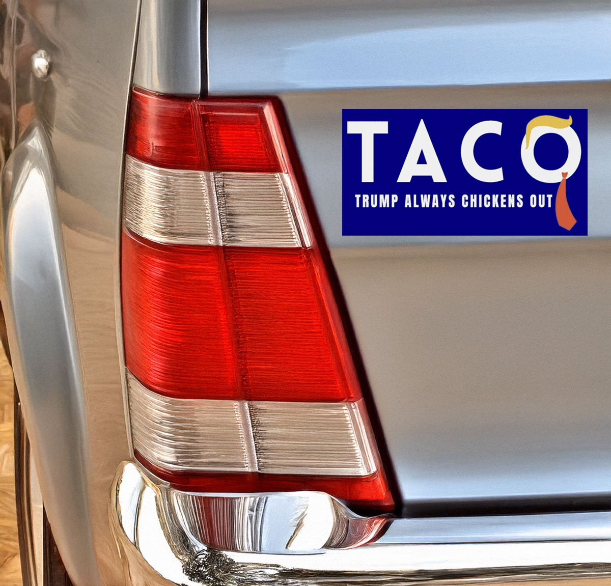 TACO Trump Always Chickens Out Car Magnet