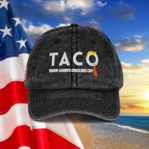 TACO Trump Always Chickens Out Vintage Cap