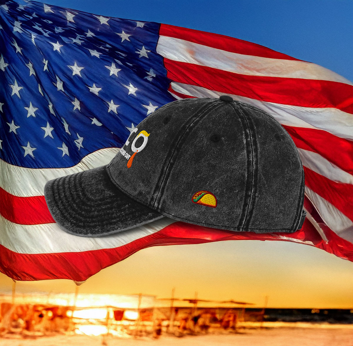 TACO Trump Always Chickens Out Vintage Cap