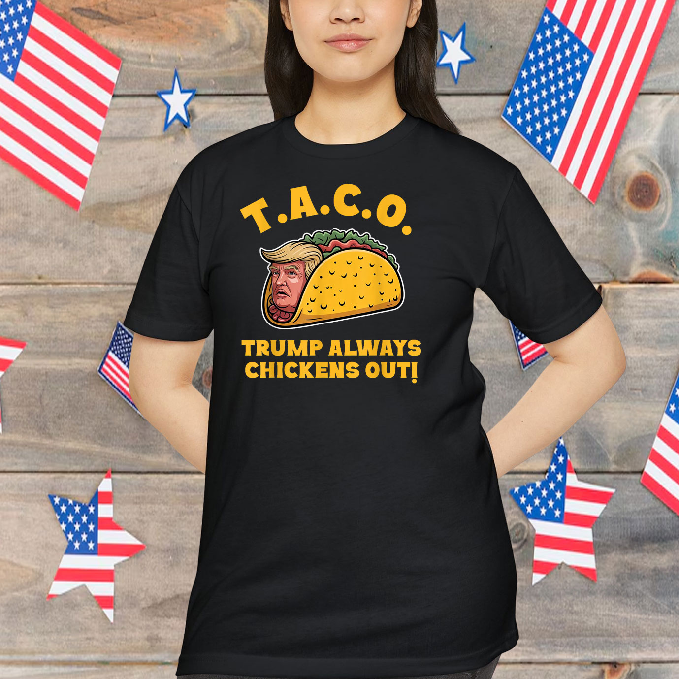 Taco Trump Always Chickens Out! 2025 T-Shirt