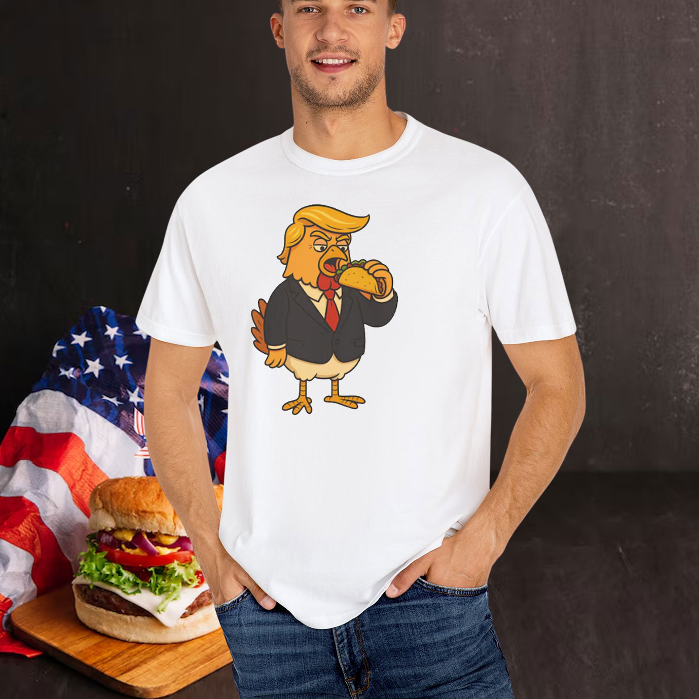 Taco Trump Always Chickens Out Shirts