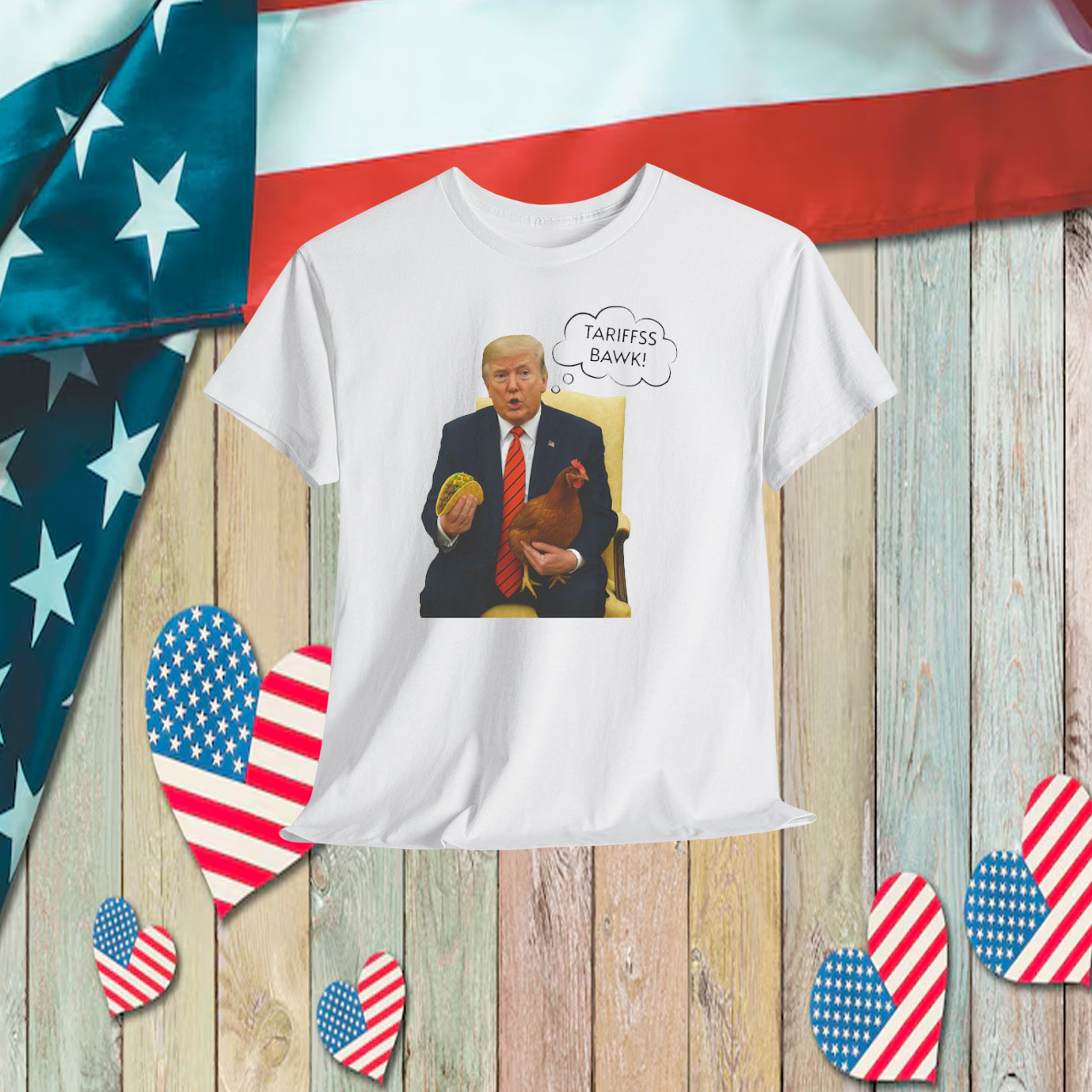 Tariffs Bawk Trump Always Chickens Out Shirt