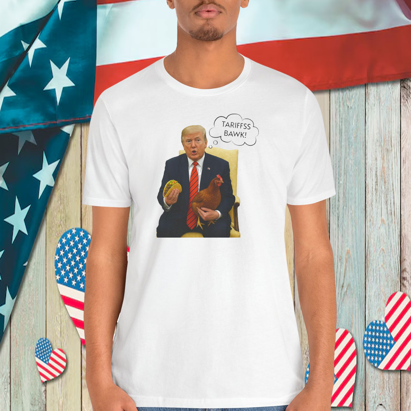 Tariffs Bawk Trump Always Chickens Out Shirt