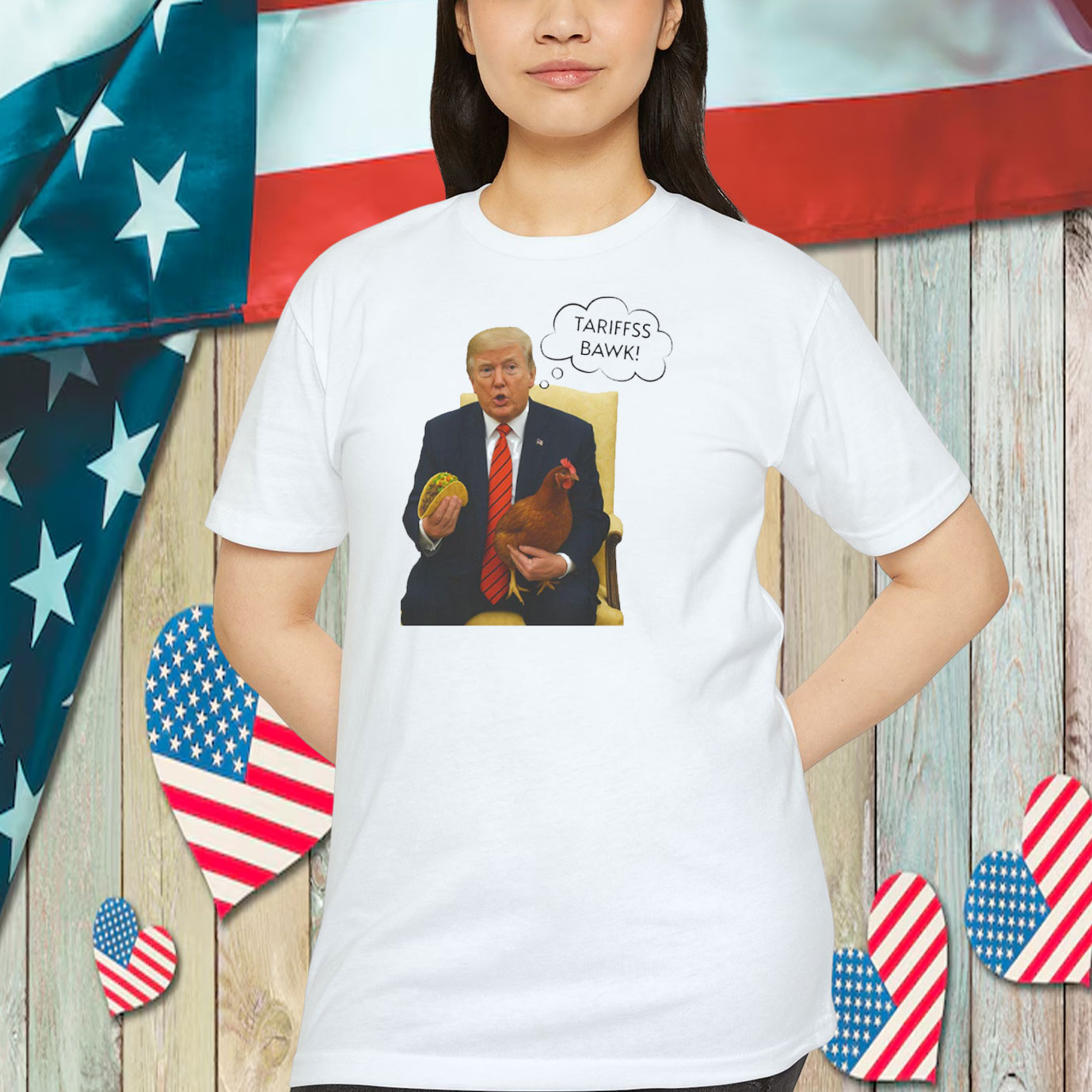 Tariffs Bawk Trump Always Chickens Out Shirt