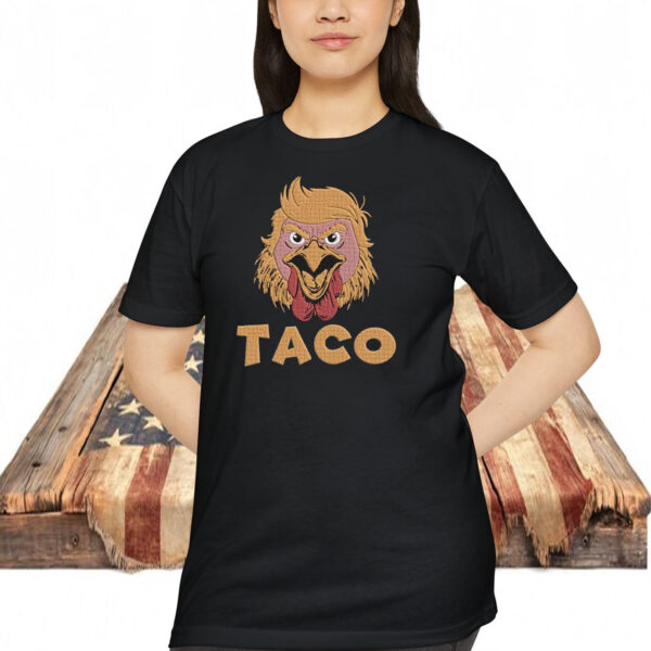 Embroidered Taco Trump Always Chickens Out Shirt