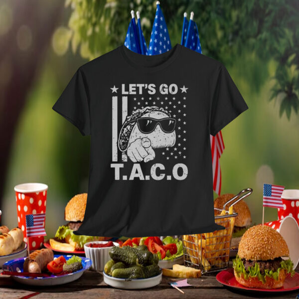 Funny Let's Go TACO Patriot Bold Humor Vintage American Flag Premium Shirt