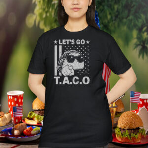 Funny Let's Go TACO Patriot Bold Humor Vintage American Flag Premium Shirt
