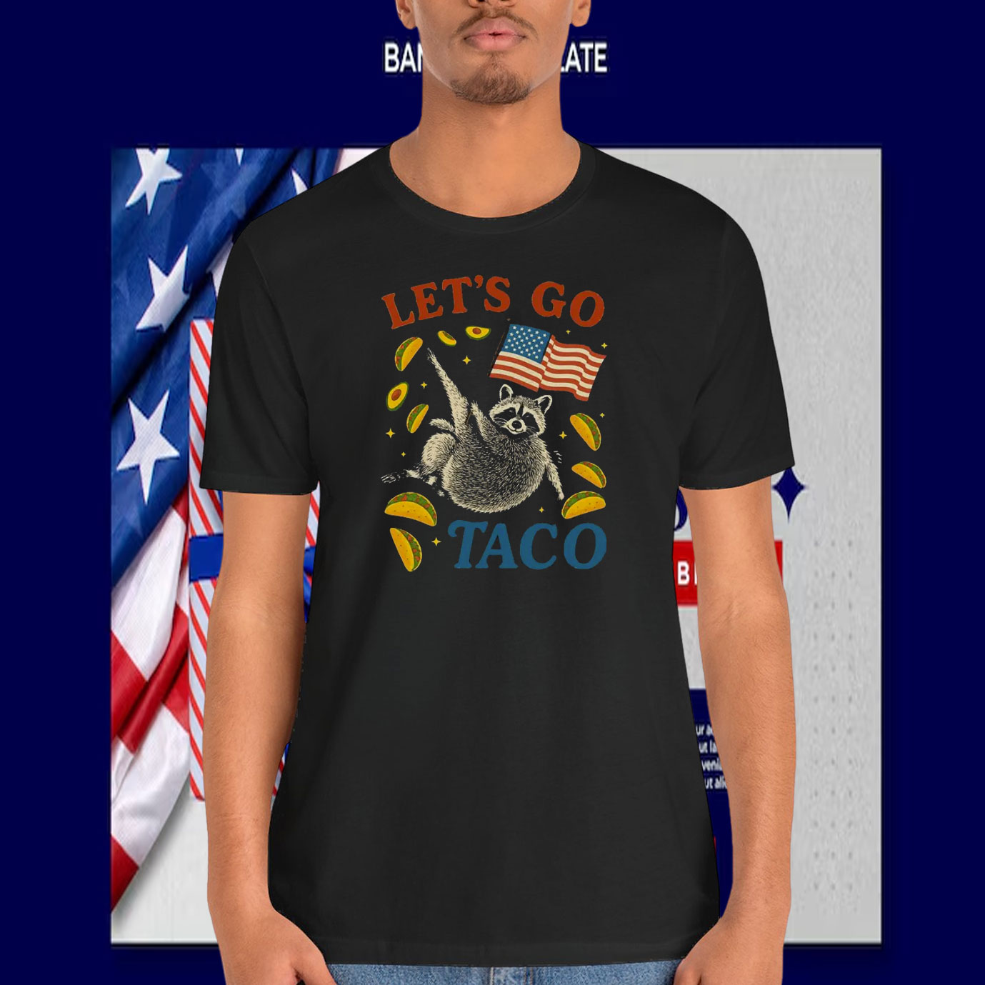 Funny Raccoon Let's Go Taco Shirt