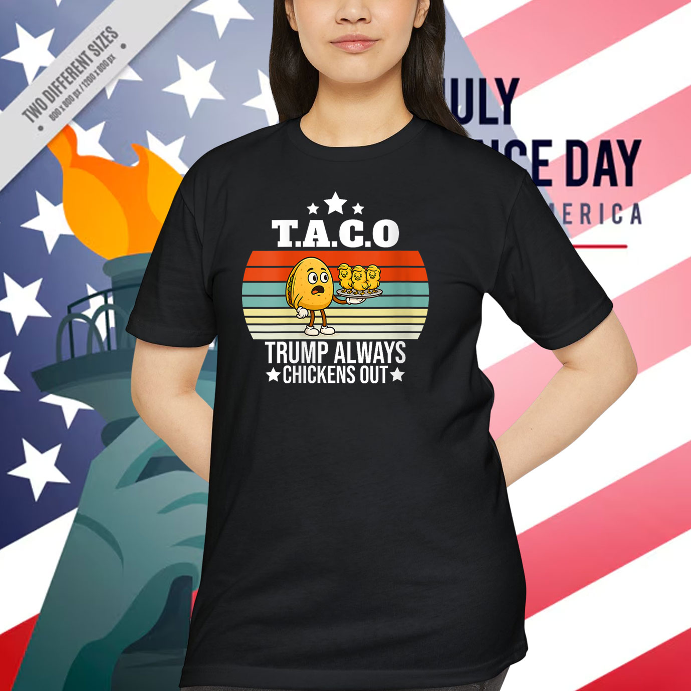 Funny T.A.C.O. – Trump Always Chickens Out 2025 Shirt
