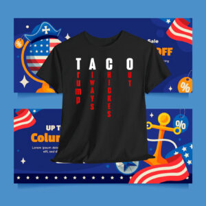 Funny Taco Trump Always Chickens Out 2025 Unisex Shirt
