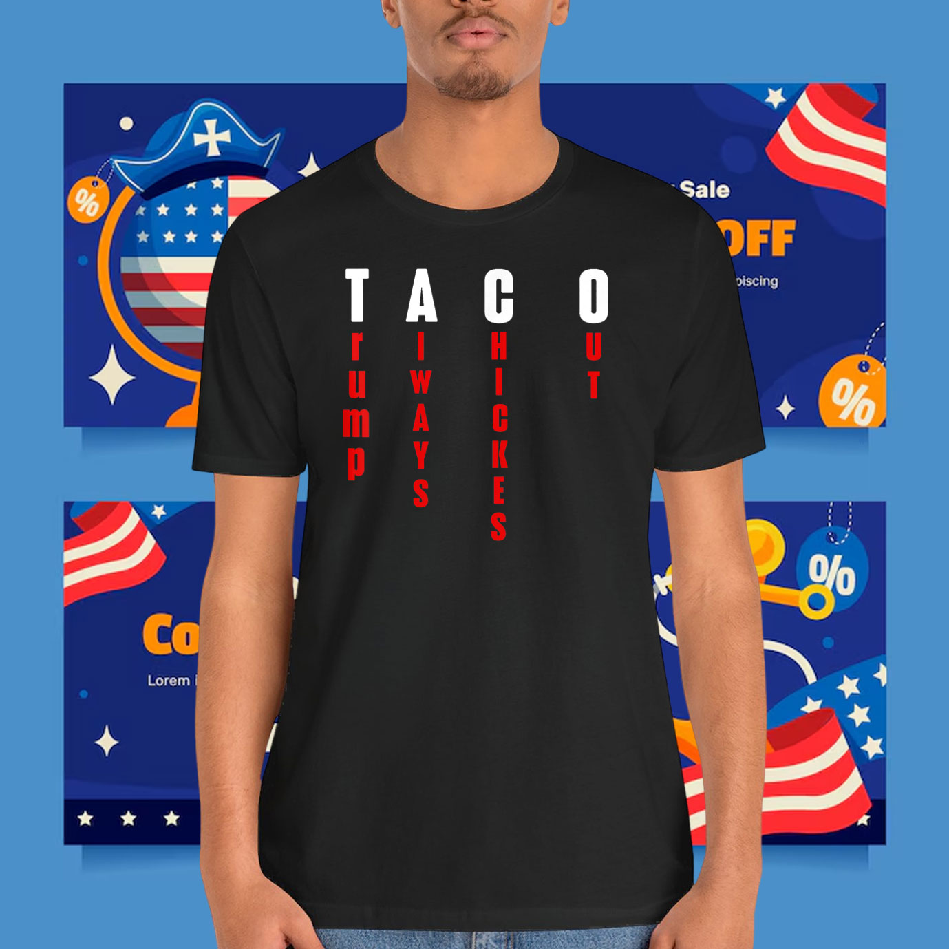 Funny Taco Trump Always Chickens Out 2025 Unisex Shirt