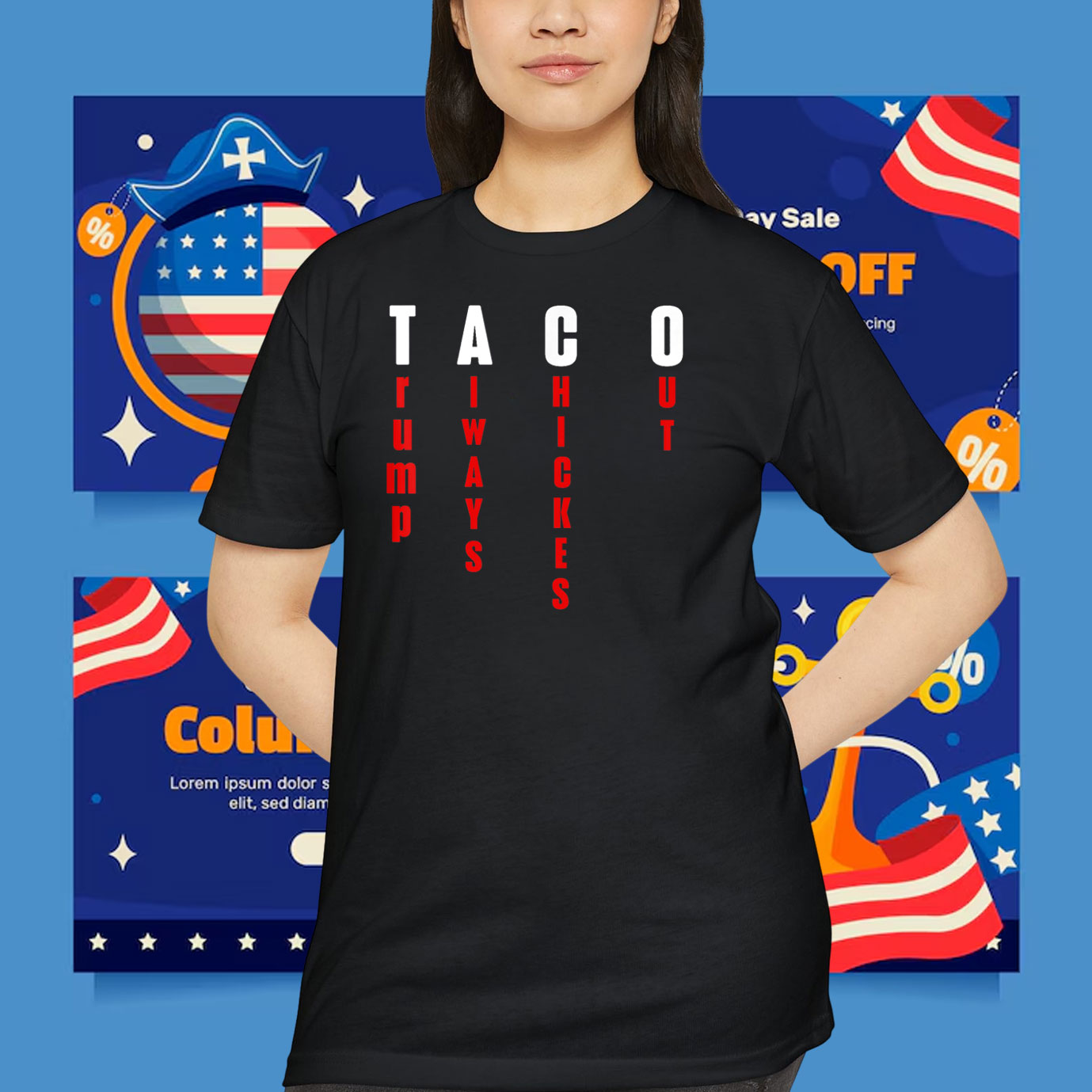 Funny Taco Trump Always Chickens Out 2025 Unisex Shirt
