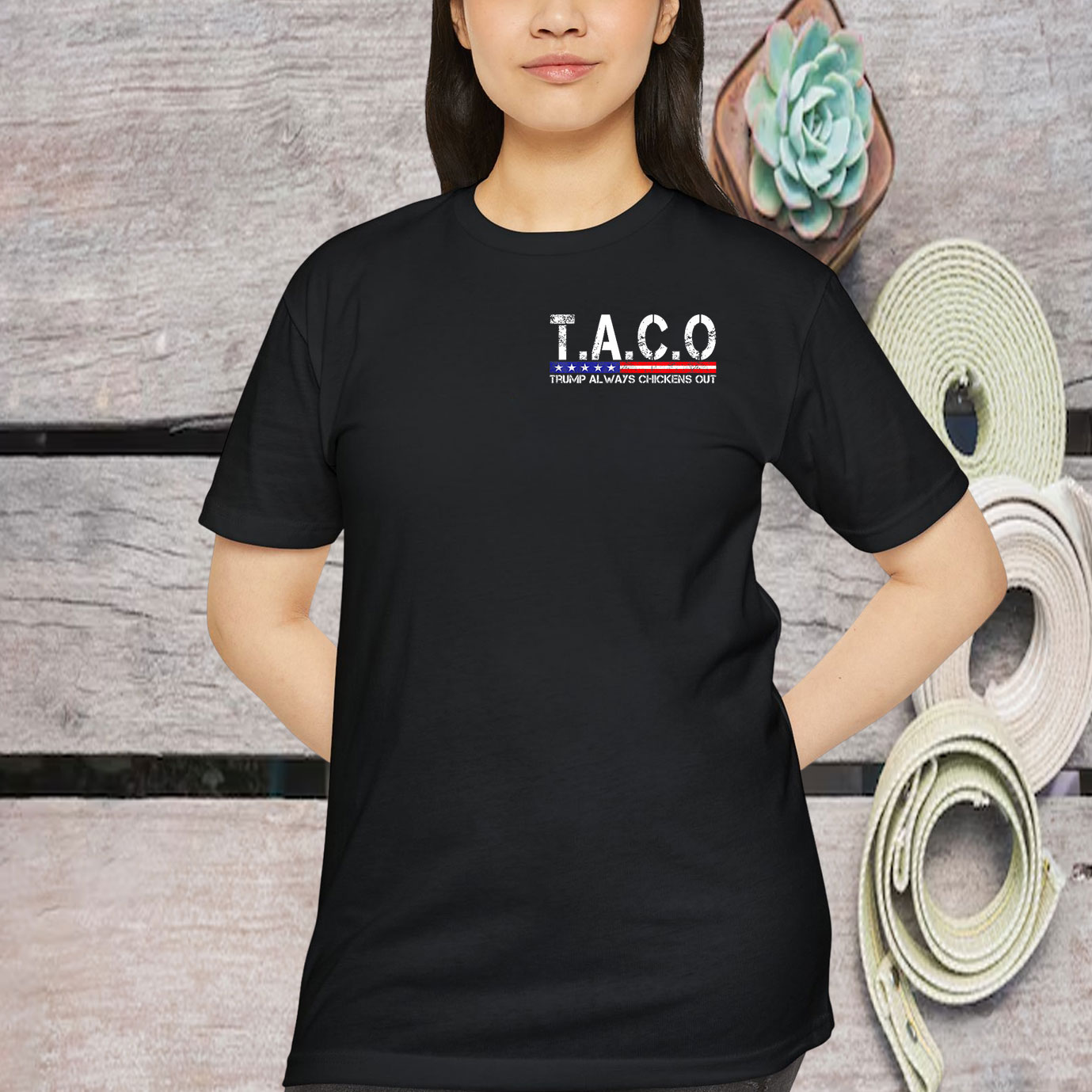 Funny Taco Trump Always Chickens Out For Men Women Shirts