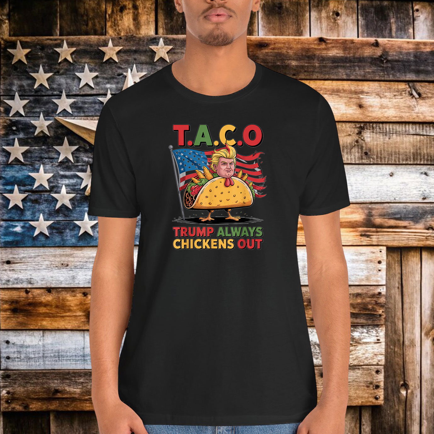 Funny Trump Taco Trump Always Chickens Out Shirt