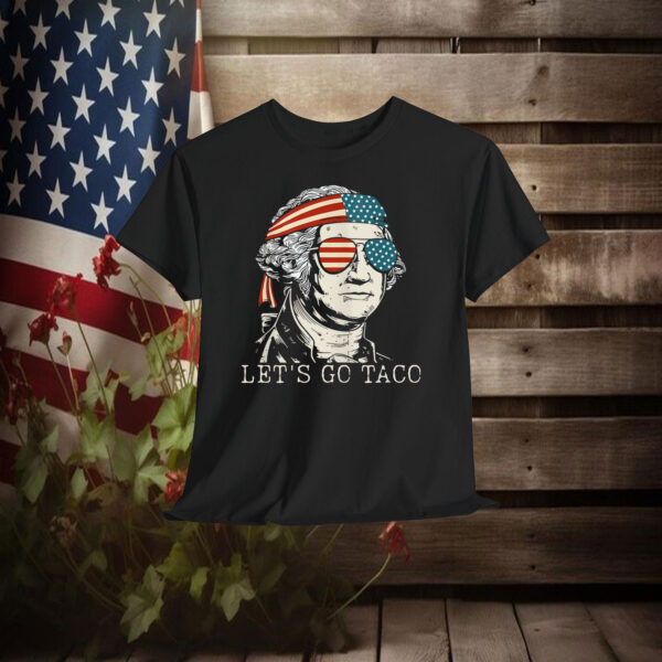 Let's Go Taco Funny USA US vintage flag Shirt