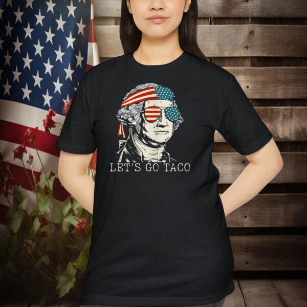 Let's Go Taco Funny USA US vintage flag Shirt