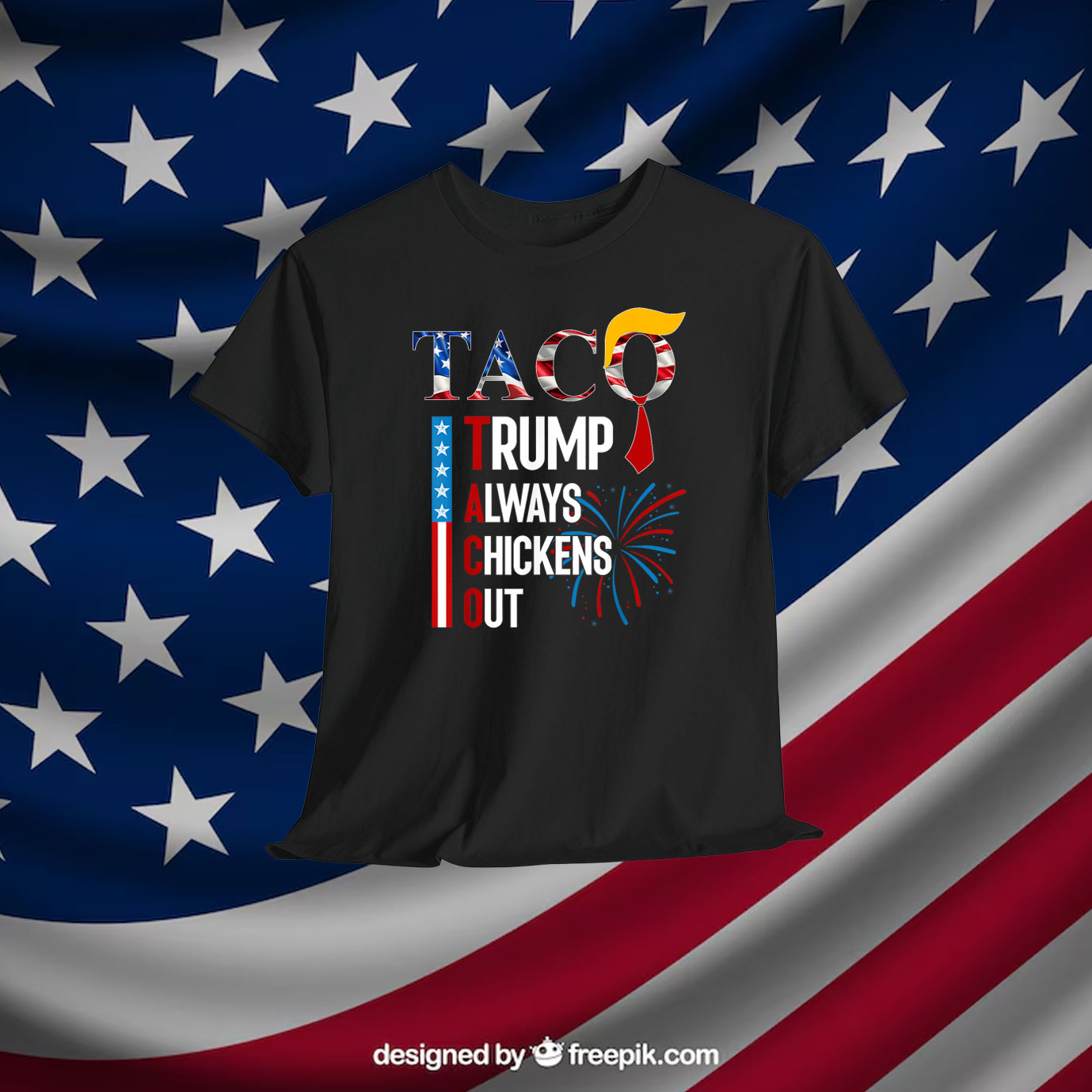 Official 2025 Taco Trump Always Chickens Out Shirt