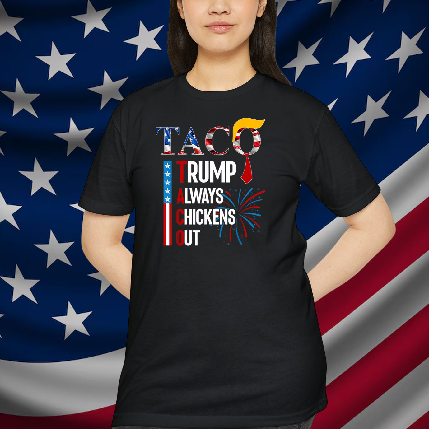 Official 2025 Taco Trump Always Chickens Out Shirt