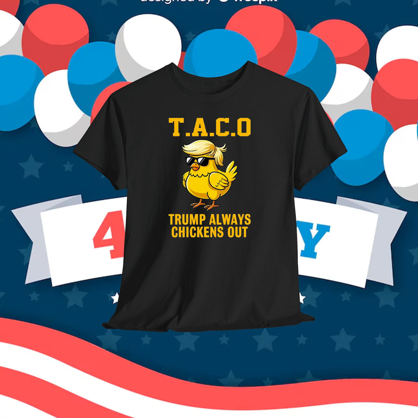 Official T.A.C.O Trump Always Chickens Out Shirt