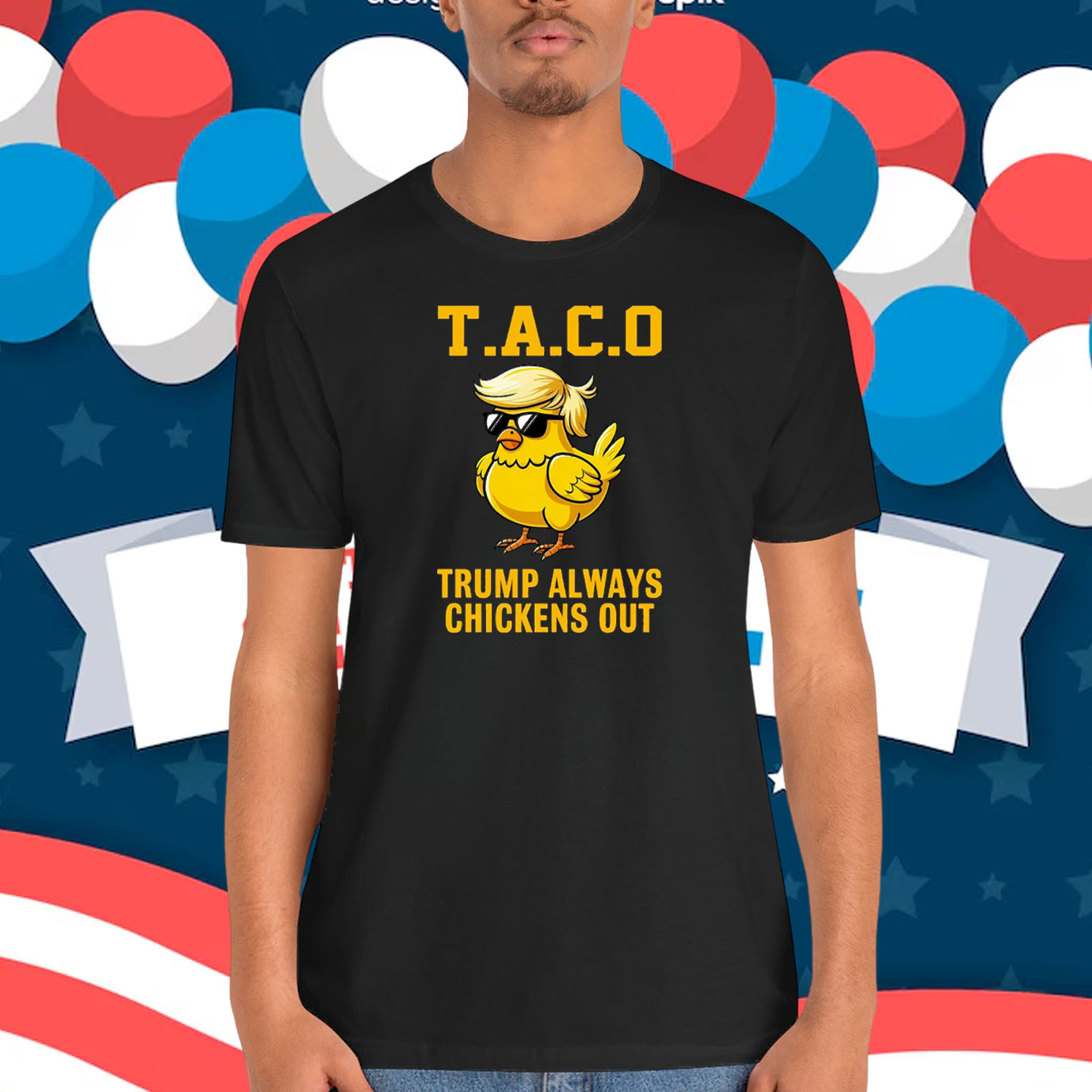 Official T.A.C.O Trump Always Chickens Out Shirt