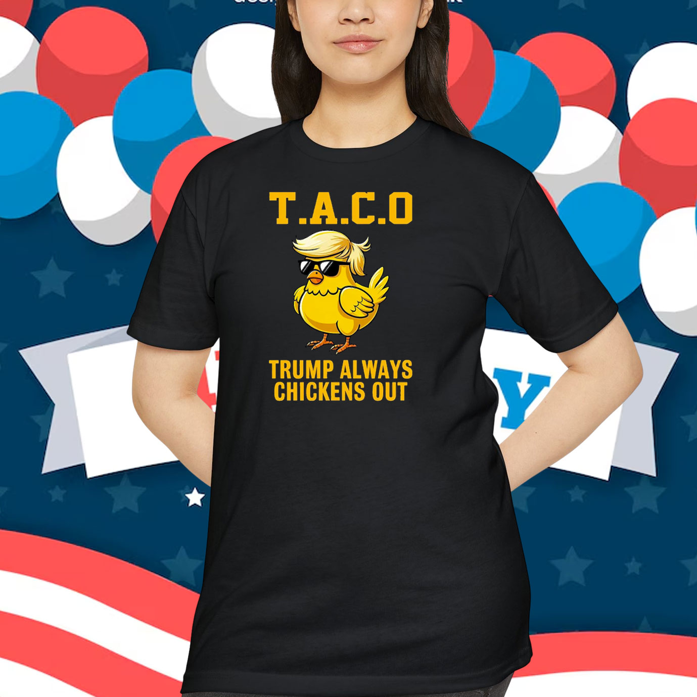 Official T.A.C.O Trump Always Chickens Out Shirt