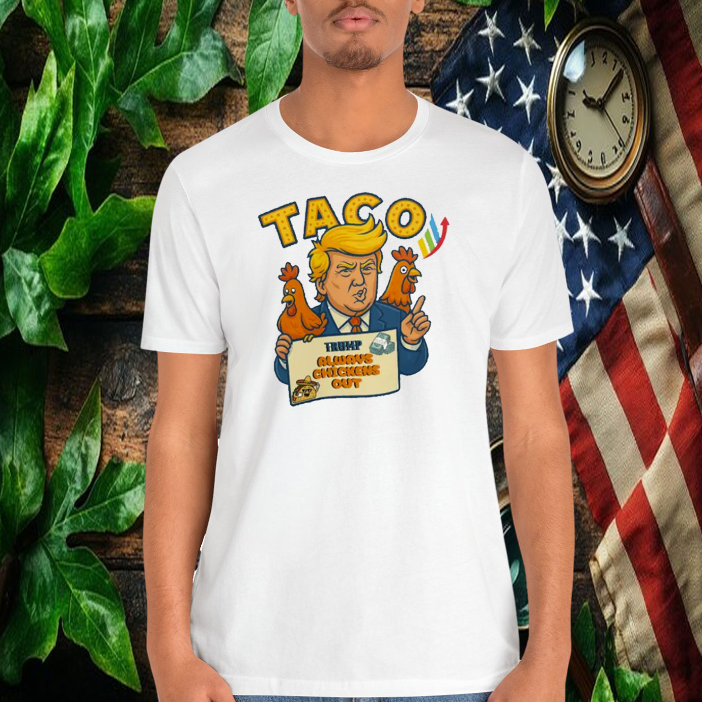 Taco Trading Trump Always Chickens Out Shirt