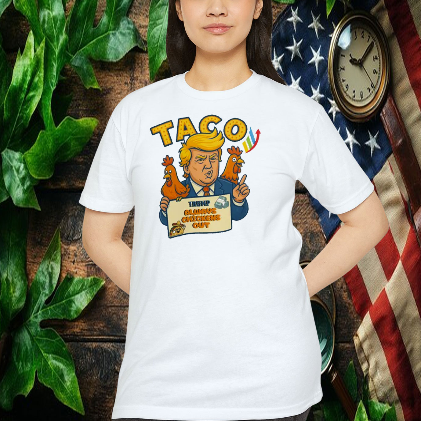 Taco Trading Trump Always Chickens Out Shirt