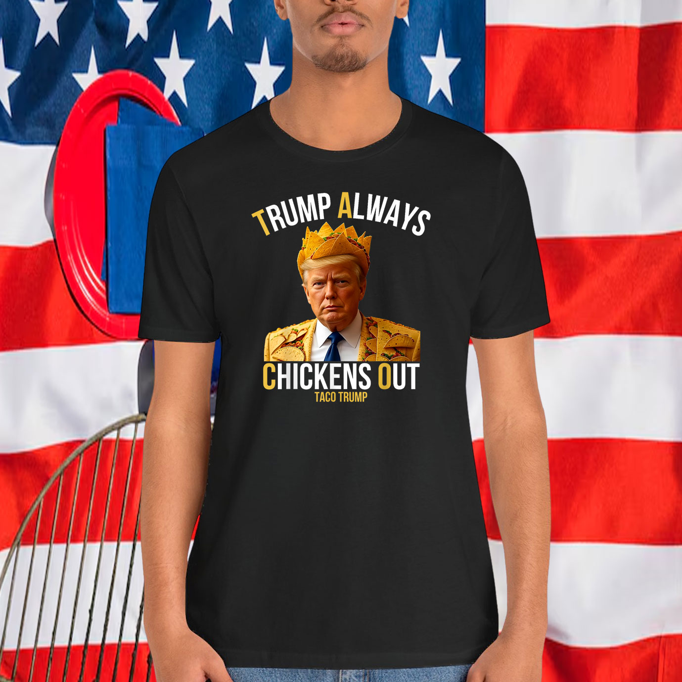 Trump Always Chickens Out Taco Trump Shirt