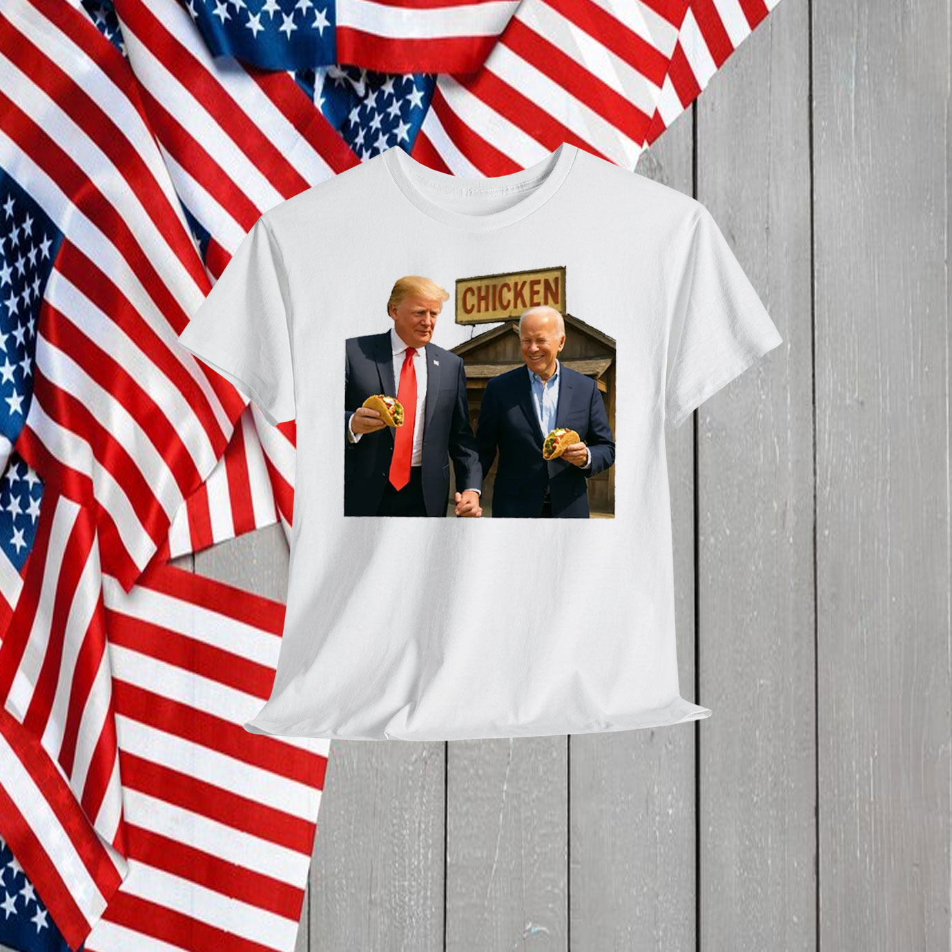 Trump vs Biden TACO Chickens Shirt