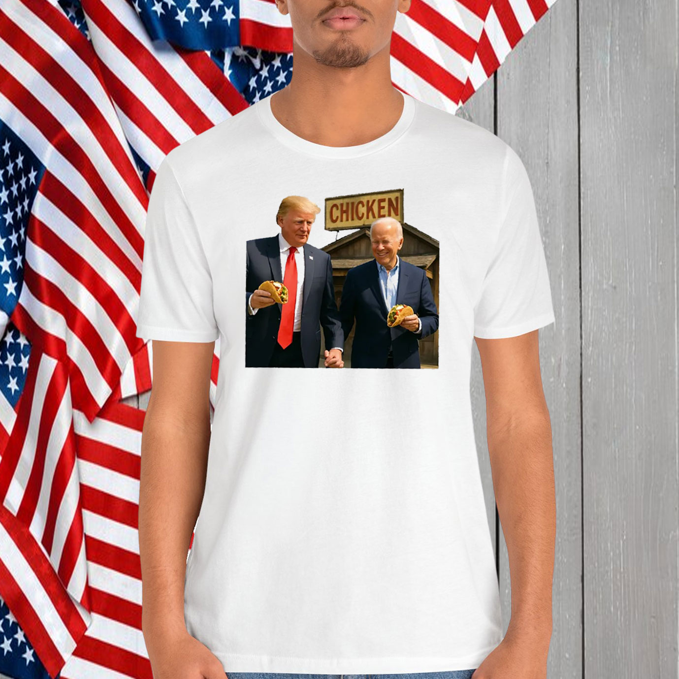 Trump vs Biden TACO Chickens Shirt