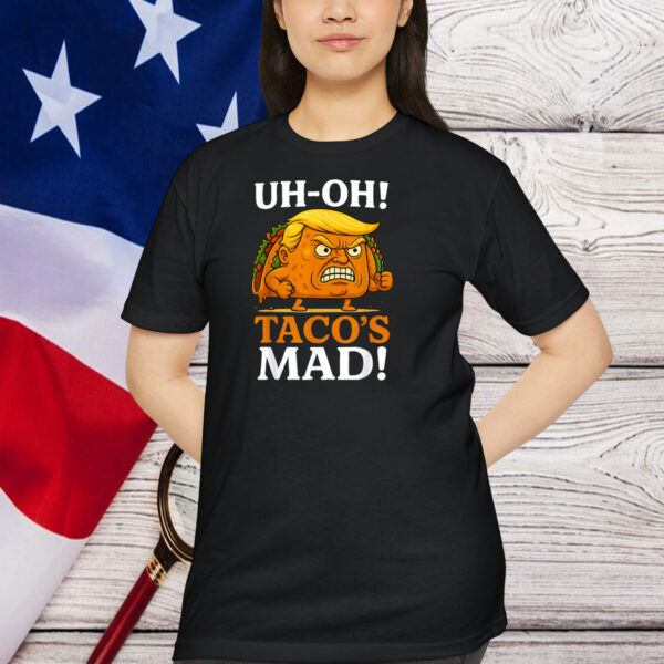 Uh oh Taco's Mad Orange Faced Taco T-Shirt